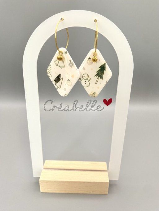 Créoles décor hiver