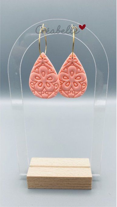 Gouttes fleuries, finition dorée (4 modèles)