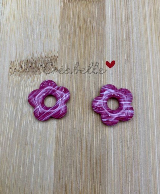 Fleurs rouges marbré (2 tailles)